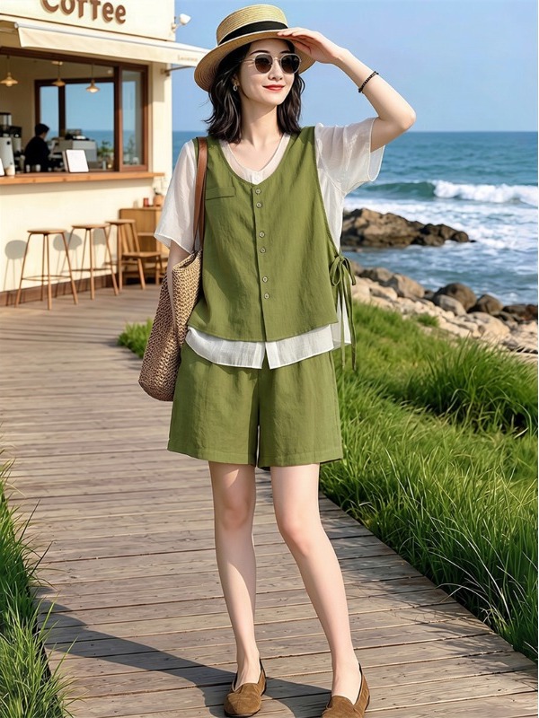 Linen Pant Wide - Setelan Linen Wanita Model Baru Musim