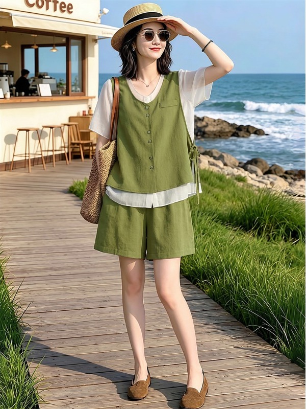 Setelan Linen Wanita Model Bar - Linen Pant Wide ulasan dan harga