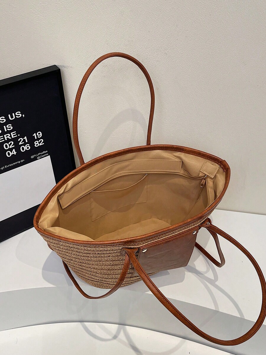 Tas Tote Anyaman Berkapasitas  - Tote Bag Beach ulasan dan harga