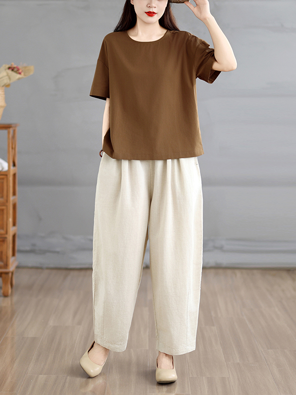 Setelan Dua Potong Celana Leba - Linen Pant Wide ulasan dan harga